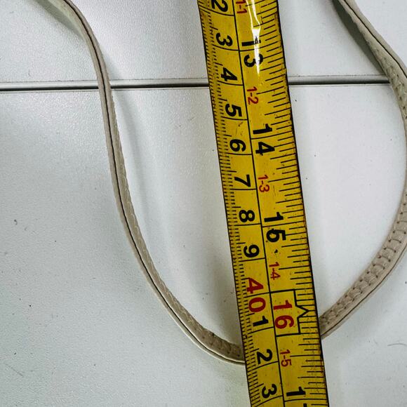 Vintage Andre Clasp Clutch Handbag Purse 1960s Cream Crossbody Gold Leather - Picture 4 of 6